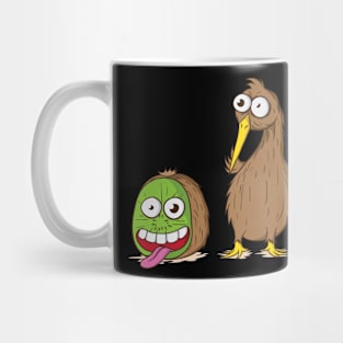 Rotate kiwivogel and kiwifruit Mug